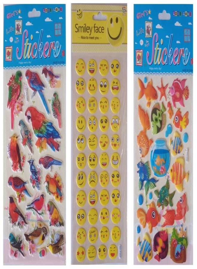 fullfills New Plastic Foam Sticker in Multi Shapes (Birds-Emoji-Fishes) - Image 1